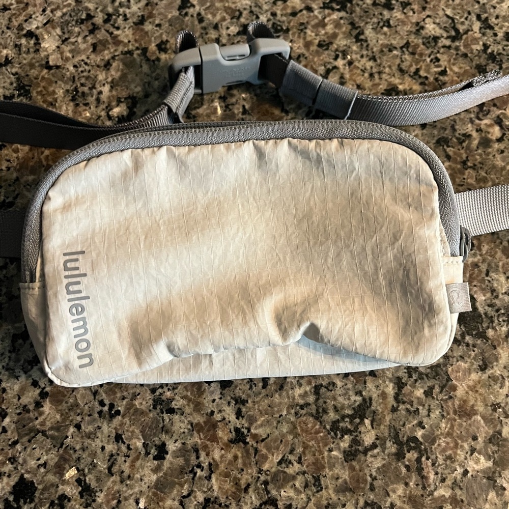 Gray Lululemon mini belt bag